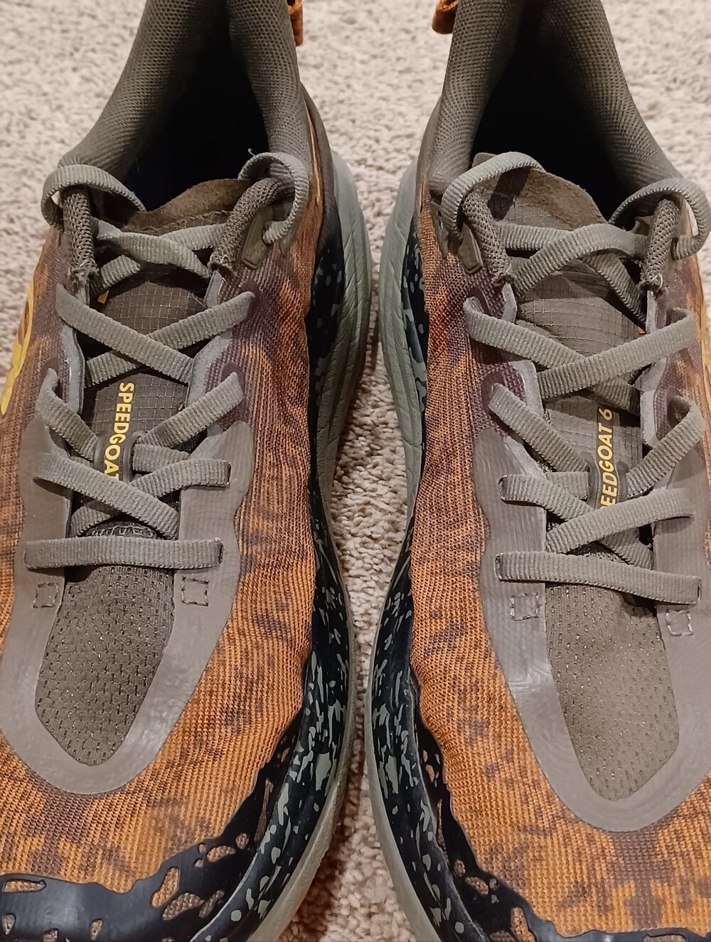 Hoka Men's Speedgoat 6 trail running shoes in the Antique Olive Size 10.5 - Picture 5 of 10